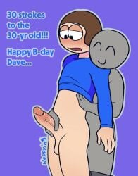 animated animated_gif animation anon blushed_face blushing closing_eyes dave_(moldygh) dave_and_bambi_mod eyes_closed gay gif handjob highres neppyin self_upload stroking stroking_cock stroking_penis text