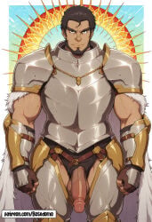 ai_art ai_generated anime anime_character anime_screencap anime_style bara big_ass big_balls big_muscles big_penis gay gay_domination gay_male muscles muscular muscular_male yaoi