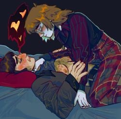 al_pacino bruises choking cuntboy cuntboy_with_breasts depriviolent fan_character hickeys intersex partially_clothed transmasc yumeshipping