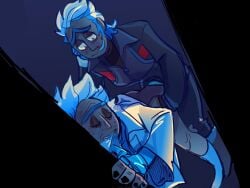 against_wall bloody_nose cuntboy depriviolent intersex partially_clothed pegging rick_and_morty rick_prime rick_sanchez selfcest strap-on transmasc