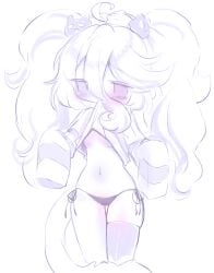 1female 1girl 1girls 1woman black_panties cat_tail flat_chest flat_chested heterochromia holding_shirt_with_mouth kabocia kabocia_(character) long_sleeves panties petite petite_body petite_breasts petite_female pl_vtube shirt_lift shirt_up sketch twintails underwear virtual_youtuber vtuber vtuber_persona vtuberfanart white_hair
