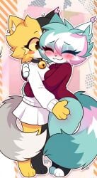 ai_generated big_ass female female_only furry furry_only hug kit_community
