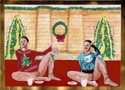 big.little.lines british_male christmas_jumper christmas_outfit christmas_present christmas_tree dick_out english_male flaccid flaccid_penis gay_male hand_drawn hand_drawn_art male male_only milk_and_cookies naked naked_male sketches_by_adab watercolor watercolor_(artwork) watercolor_(medium) watercolor_sketch watercolour watercolour_(artwork)