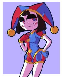 jester jester_costume jester_girl jester_outfit lewd_inspector pomni pomni_(tadc) pomni_(the_amazing_digital_circus) the_amazing_digital_circus