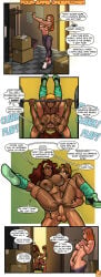 1boy 2girls abs balls bare_arms bare_breasts bare_legs bare_shoulders bare_thighs big_balls big_breasts big_penis bra color dark-skinned_male dark_skin english_text exercise female fit_female grabbing_breasts gym gym_clothes hand_on_breast hero_tales hi_res huge_cock infallible_four_arms interracial large_breasts leggings lifting lifting_weights light-skinned_female light_skin long_hair looking_pleasured male male/female male_penetrating massive_penis masturbating masturbation muscles muscular muscular_female muscular_male nipples nude nude_female nude_male original_character penetration penile_penetration penis_in_pussy pleasure_face pussy rabies-t-lagomorph sex text text_bubble thick_thighs vaginal_penetration violent_milieu workout