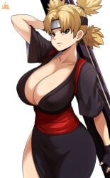 1girls absurd_res absurd_resolution absurdres arms_behind_head arms_up bangs bare_legs bare_thighs bbw bedroom_eyes belt big_breasts black_dress black_gloves black_kimono black_yukata blonde_hair busty canon_costume canonical_outfit child_bearing_hips cleavage curvaceous curvaceous_female curvaceous_figure curves curvy curvy_body curvy_female curvy_figure curvy_hips dress eyelashes fan female female_focus female_only fingerless_gloves forehead_protector gloves green_eyes hair_ribbon headband hi_res high_resolution highres hips hips_wider_than_shoulders holding_object holding_weapon hourglass_figure huge_breasts inner_sideboob jmg kimono large_breasts light-skinned_female light_skin long_dress looking_at_viewer mommy mommy_kink mommy_milkers naruto naruto_(series) naruto_shippuden no_bra oppai pale-skinned_female pale_skin parted_lips pigtails pinup pose posing ribbon shonen_jump shounen_jump shueisha smile smiling smiling_at_viewer solo solo_female solo_focus standing sunagakure_symbol teen teen_girl teenage teenage_female teenage_girl teenage_tits teenager temari temari_(naruto) venus_body very_high_resolution voluptuous voluptuous_body voluptuous_female weekly_shonen_jump weekly_shounen_jump white_background wide_hips yellow_hair yukata