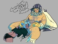 birdperson cunnilingus cuntboy cuntboy_on_cuntboy depriviolent intersex partially_clothed rick_and_morty rick_sanchez self_harm_scars transmasc