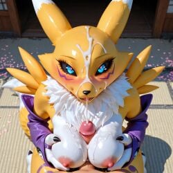 ai_generated anthro anthro_on_human anthroguy anthropomorphic beautiful beautiful_female big_breasts blue_eyes breasts cum cum_in_mouth cum_on_breasts cum_on_face curvy_female curvy_figure cute cute_face digimon digimon_(species) digimon_tamers eyelashes female female_anthro female_focus fluffy fluffy_fur fluffy_tail fox fox_girl fur furry furry_female high_quality high_resolution highres horny horny_female in_heat interspecies large_breasts looking_at_viewer male muscular muscular_female nude nude_female on_knees paizuri paizuri_lead_by_female penis pov pov_eye_contact pov_male pov_paizuri renamon renamon_(digimon) seductive seductive_eyes seductive_look seductive_smile sexy sexy_body sexy_female sexy_pose titjob titjob_pov tits_out titties tittyfuck two_tone_fur voluptuous voluptuous_female