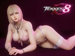 1girls 3d bangs big_ass big_breasts blonde_hair bra bracelet breasts breasts_out emilie_de_rochefort female female_only hi_res human iiii large_breasts legwear light-skinned_female light_skin lingerie long_hair long_legs necklace panties pinup pose solo straight_hair tall tall_female teenager tekken tekken_8 thick_thighs thighs