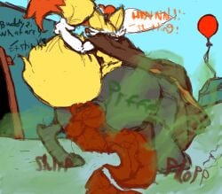 absurd_res anthro ass big_butt casual_pooping crouching dingaling_productions fart feces female hi_res holding_tail_up huge_filesize lisa_the_joyful lisa_the_painful nintendo onomatopoeia pokemon pooping_on_floor scat scatplay smelly_feces solo sound_effects text toiletrider69