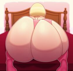 1girls alternate_universe animated animated_gif ass ass_focus ass_shake bed big_ass bimbo blonde_hair bottom_heavy bubble_butt dat_ass fat_ass female female_only garter_straps gif huge_ass indoors jiggle jiggling_ass large_ass lucy_loud lucy_loud_(makeover) massive_ass n-kosi n-kosi_(coloring) panties shaking_ass solo the_loud_house thicc-verse thick_ass topless wobbling_ass