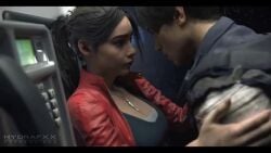 1boy 1girls 3d 3d_animation against_wall animated athletic_female big_breasts bottomless capcom claire_redfield claire_redfield_(jordan_mcewen) clothed_sex eye_contact grabbing human hydrafxx leon_scott_kennedy leon_scott_kennedy_(eduard_badaluta) light-skinned_male nipples one_breast_out partially_clothed penetration ponytail resident_evil resident_evil_2 sex shorter_than_30_seconds tagme thighs vaginal_penetration video