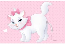 anal_beads feral kitten marie_(aristocats) the_aristocats white_fur young