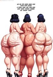 3girls ai_generated ai_text alternate_ass_size alternate_body_type ass_bigger_than_torso ass_dough ass_press ass_size_difference ass_squeeze ass_to_ass bbw bimbo_bohim bottom_heavy caked_up cellulite child_bearingchild chubby chubby_female dat_ass distodistorted enormous_ass fat_ass gigantic_ass height_difference hips_wider_than_shoulders huge_ass hugging hyper_ass lowres multiple_girls pawg plump_ass sisters size_difference