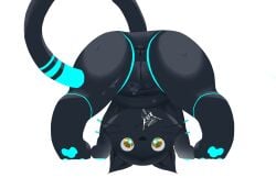 2024 4_toes 808_(hi-fi_rush) absurd_res anus ass black_body black_fur black_nose black_tail blue_markings blue_pawpads blue_tail bodily_fluids cheek_tuft digital_media_(artwork) domestic_cat dripping facial_tuft feet felid feline felis female female_feral feral fur genital_fluids genitals glistening glistening_butt glistening_genitalia glistening_pussy handpaw hi-fi_rush hi_res hindpaw jewelry looking_at_viewer looking_through looking_through_legs machine mammal markings microsoft multicolored_tail navel necklace pawpads paws pointy_ears presenting presenting_anus presenting_hindquarters presenting_pussy pussy pussy_juice_drip robot simple_background smile smiling_at_viewer solo sweat tail tail_aside tango_gameworks tlmoyv_1 toes tuft vaginal_fluids whiskers white_background white_sclera y_anus yellow_eyes