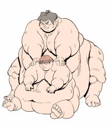 2boys bara big_belly decadecakumapon fat fat_man giant_male male male_only multiple_boys overweight ssbhm sumo