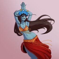 azura_(elder_scrolls) belly_dancer belly_dancer_outfit dunmer morrowind ratopombo tagme the_elder_scrolls