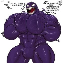 el_benon elbenon open_mouth purple_venom purplevenom smile tongue venom_(marvel) youtube_hispanic