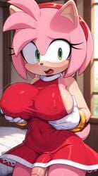 1futa 1futanari ai_generated amy_rose big_breasts futa_only futanari grabbing_breasts only_futa pixai solo sonic_(series) sonic_the_hedgehog_(series) touching_breasts