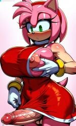 1futa 1futanari ai_generated amy_rose big_breasts futa_only futanari grabbing_breasts only_futa pixai sonic_(series) sonic_the_hedgehog_(series) touching_breasts