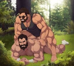 anal anal_sex balls bara beard body_hair facial_hair gay hired_gun_graves league_of_legends malcolm_graves male male_only muscles muscular muscular_male nude penis ryans sex udyr vandal_series