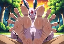 ai_generated anthro background barefoot beach black_toenails eeveelution espeon eye_contact feet feet_focus feet_together foot_fetish forest fuealahomg furry high_resolution leggings legs nature nature_background pokemon pokemon_(creature) pokemon_(species) pov pov_eye_contact purple_body purple_eyes purple_fur shy sitting soles solo solo_focus spread_toes sunset thighs toenails toes wrinkled_soles