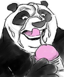 bear bukkake cum cum_on_face erection male male_only mammal masturbation panda penis shadowkan666 teeth tongue