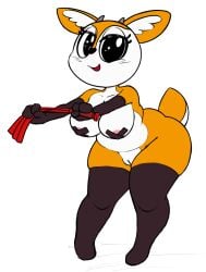 2022 2_horns 3_fingers aggretsuko antelope anthro areola armwear belly big_breasts big_eyes black_clothing black_eyes black_gloves black_handwear black_legwear black_nose black_thigh_highs bovid breasts clothing collarbone dedreds elbow_gloves eyelashes female female_anthro fingers flog fur gazelle genitals gloves grey_horn handwear heart_nose heart_symbol hi_res holding_flog horn leaning leaning_forward legwear mammal mostly_nude mostly_nude_anthro mostly_nude_female multicolored_body multicolored_fur nipple_tape open_mouth orange_body orange_ears orange_fur orange_tail pasties pink_areola pussy sanrio scut_tail short_horn short_tail simple_background skindentation slightly_chubby slightly_chubby_anthro slightly_chubby_female small_horn solo sparkles sparkling_eyes standing tail tape thick_thighs thigh_highs thomson's_gazelle true_antelope tsunoda_(aggretsuko) two_tone_body two_tone_fur two_tone_tail white_background white_body white_fur white_inner_ear white_pussy white_tail