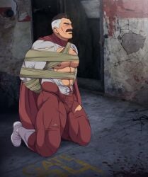 balls bara boner costume erection erection_under_clothes facial_hair invincible male male_only moustache muscles muscular nolan_grayson omni-man penis ripped_clothing ryans solo solo_male