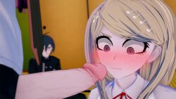 akamatsu_kaede big_penis cock_in_face cuckold danganronpa hinata_hajime ntr saihara_shuuichi surprised_face