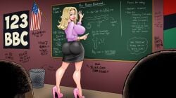 2d bianca_blackwood busty classroom coxville_stories female female_focus hourglass_figure penerotic tagme teacher wide_hips