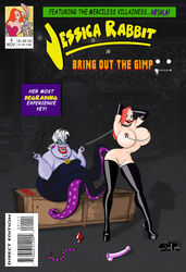 anal anal_beads ball_gag big_breasts bondage bondage_hood buttplug cellar collar comic cover crossover degradation disney disney_villains femdom gag gagged gimp humiliation jessica_rabbit leash leather_boots medium_buttplug nipple_clamps nipples pulp_fiction red_hair tentacle tentacle_penetration the_little_mermaid the_little_mermaid_(1989_film) thigh_boots ursula_(the_little_mermaid) who_framed_roger_rabbit yuri