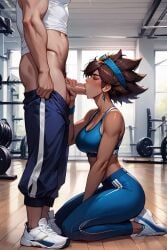 ai_generated blowjob fellatio gym gym_uniform league_of_legends taliyah