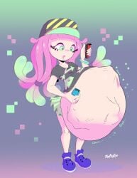 breasts harmony_(splatoon) joy-con same_size_vore soft_vore splatoon struggling struggling_prey unwilling unwilling_prey vore