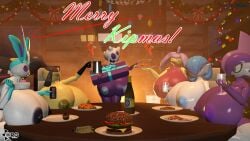 3d 3d_(artwork) 6girls anthro anthro_pokemon anthropomorphic beer breasts burger christmas christmas_dinner christmas_lunch christmas_tree croissant drinks eeveelution enormous_boobs enormous_breasts female female_pokemon fireplace food froslass gallade gardevoir giant_boobs giant_breast gift hamburger huge_boobs huge_breasts kipmas mawile merry_christmas merry_kipmas milk naked naked_female nipples nude nude_female poke_puff pokemon pokemon_(species) pokemorph present pretzel rgtdwtbr sexy_pokemon sfm shiny_pokemon source_filmmaker steenee stocking sylveon table xmas