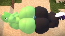 2girls big_ass big_breasts dildo enderman hbtheender minecraft plap slime slime_girl tagme vaginal_penetration video