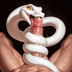 ai_generated fellatio_from_feral female_feral feral feral_on_human furry hi_res highres licking_penis male/female male_on_feral oral precum scalie scp980 snake squeezing_penis white_skin zoophilia