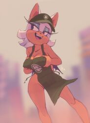 absurd_res anthro apron_only bat breast_grab breasts chiropteran clothed clothed_female clothed_variant clothing edtropolis eyeshadow female fur furry furry_only hand_on_breast headgear headwear hi_res i_mean_breast_milk makeup mammal meme mostly_clothed mostly_nude nipples nude nude_apron pussy rouge_the_bat sega smile solo sonic_(series) sonic_the_hedgehog_(series) starbucks