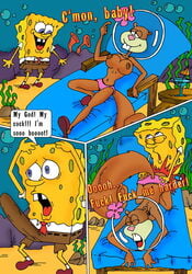 1boy 1girls comic nickelodeon sandy_cheeks spongebob_squarepants spongebob_squarepants_(character) straight straight_hair yaoinami