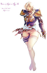 angel angel_(might_and_magic) armor blackchain_(rennes) bottomless female heroes_of_might_and_magic heroes_of_might_and_magic_5 might_and_magic pussy solo stockings tagme ubisoft