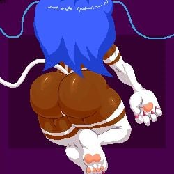 1girls animated ass ass_focus big_ass blazblue bouncing_breasts bubble_ass bubble_butt dark-skinned_female dark_skin fat_ass felicia_(darkstalkers) felicia_(darkstalkers)_(cosplay) female female_only huge_ass jiggle jiggling_ass kaka_(blazblue) large_ass large_breasts lunakaka_(spinneborg) original pixel_animation pixel_art pose solo spinneborg tagme text thick_ass thick_thighs video wide_hips