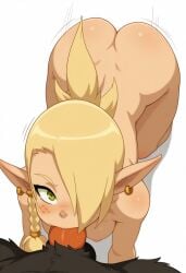 cleophee wakfu 1girls blonde_hair elf elf_ears elf_female cra tagme ai_generated werewolf monster monster_on_female 1monster 1boy