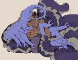2girls 2monsters bigger_penetrated bigger_sub bite biting biting_neck blue_body blue_skin body_horror boobs breasts chubby chubby_female clawed_feet clawed_fingers claws dinoburger drool_string drooling duo duo_female duo_focus female/female female_on_female female_only femdom femsub fingering fingering_partner fingering_pussy fingers hellen_(look_outside) humanoid jeanne_(look_outside) larger_female lesbian long_body look_outside monster monster_girl monster_on_monster monsterdom monstersub multi_eye multi_limb multiple_females multiple_girls open_mouth pants pants_only purple_eyes purple_pants pussy_juice sagging_breasts semi_clothed semi_nude squirting tagme teratophilia vertical_mouth yuri