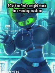 3:4 animal_humanoid animated animation_meme anthro arzy_parzy big_breasts bra breasts camera camera_view cat_humanoid clothing felid felid_humanoid feline feline_humanoid female hi_res humanoid looking_at_viewer machine mammal mammal_humanoid meme monster_energy n.c._mentis short_playtime solo sound suggestive tagme thick_thighs underwear velvet_(arzyparzy) vending_machine vhs video video_camera wardrobe_malfunction