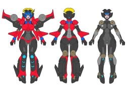 mad-project robot robot_girl robot_humanoid panties red_panties wings mechanical_wings big_breasts breasts nipples pussy model_sheet reference_sheet 1girls solo windblade transformers red_body blue_eyes thighs ass clothed/nude