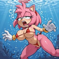 1girls ai_generated amy_rose drowning female hedgehog peril sega sexfightfun snuff solo sonic_(series) sonic_the_hedgehog_(series) tagme underwater underwater_peril