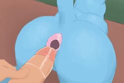 2d 2d_animation anal anal_insertion anal_sex animated anthro doggy_style female furry furry_female gape gaped_anus human human_on_anthro male male/female nicole_watterson tagme the_amazing_world_of_gumball video