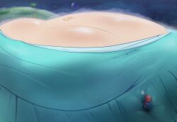 1boys 1girls blonde_hair blushing body_inflation cleavage colossal_breasts crown dress edgeofmind hat hyper hyper_belly hyper_breasts hyper_inflation inflation inflation_fetish long_hair mario mario_(series) nintendo out_of_breath planet planet_sized princess_rosalina space spherical spherical_inflation sunken_limbs sweatdrop walking