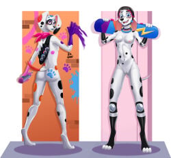 101_dalmatian_street 101_dalmatians aged_up anthro anthrofied areola armor blush breasts can canid canine canis container da_vinci_(101_dalmatians) dal101strefan dalmatian digital_media_(artwork) disney dolly_(101_dalmatians) domestic_dog duo elbow_pads feet female fingers fur genitals headgear headgear_only helmet helmet_only hi_res holding_can holding_container holding_object holding_paint_can holding_skateboard kerchief knee_pads looking_at_viewer mammal markings navel nipples nude open_mouth paint paint_on_butt sibling_(lore) sister_(lore) sisters_(lore) skateboard smile spots spotted_body spray_can spray_paint standing tail toes vehicle vulva