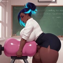 1futa 2d ai_generated balls big_balls big_breasts big_penis breasts breeding_mount busty cock curvaceous curvaceous_figure curvy curvy_body curvy_figure curvy_futa curvy_hips dark-skinned_futa dick dickgirl futanari intersex penis quantrup solo solo_futa tagme toned_futa video